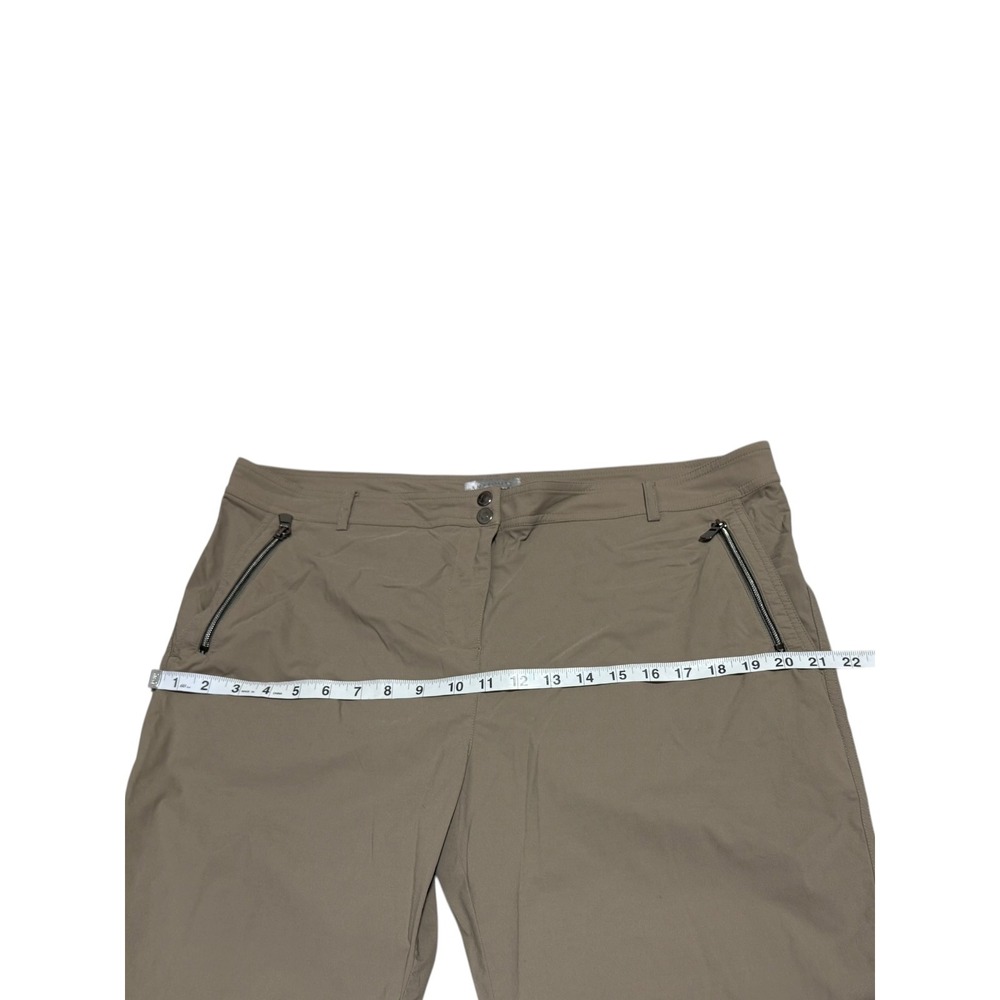 Anatomie Skyler Travel Pants Khaki Tan Straight Leg Stretch XL Zipper Pocket - Picture 3 of 8